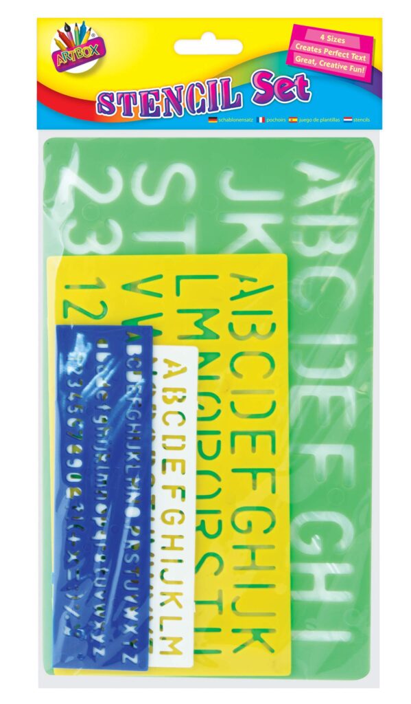 Regla Letras y Numeros X 4 Pzs