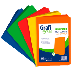 Folder Manila A4 Color x 25 Und