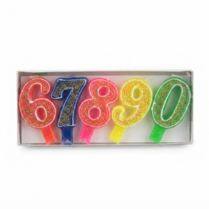 Vela de Cumpleaños Del 0 al 9 x 10 und