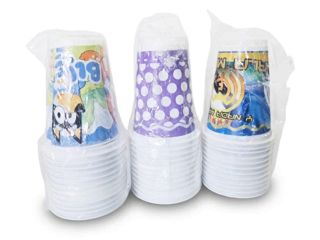 Vasos Descartables con Diseño de Fiesta X 12 Und