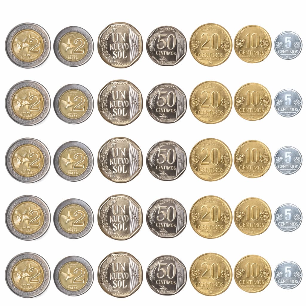 Plancha de Monedas Desglosables