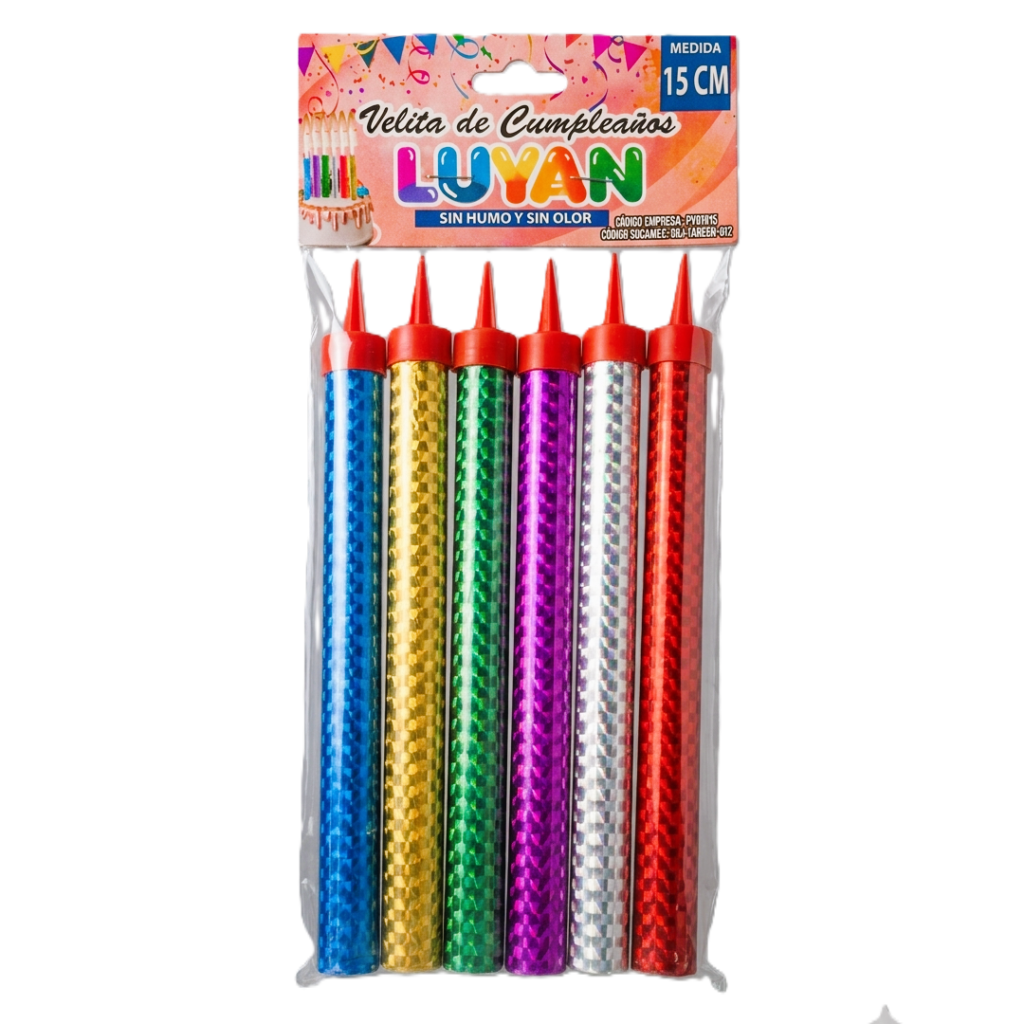 Vela Volcán 15 Cm x 6 Und 60 SG