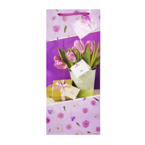 Bolsa de Regalo Botellera Mate Dama (35X16CM) Para Vinos