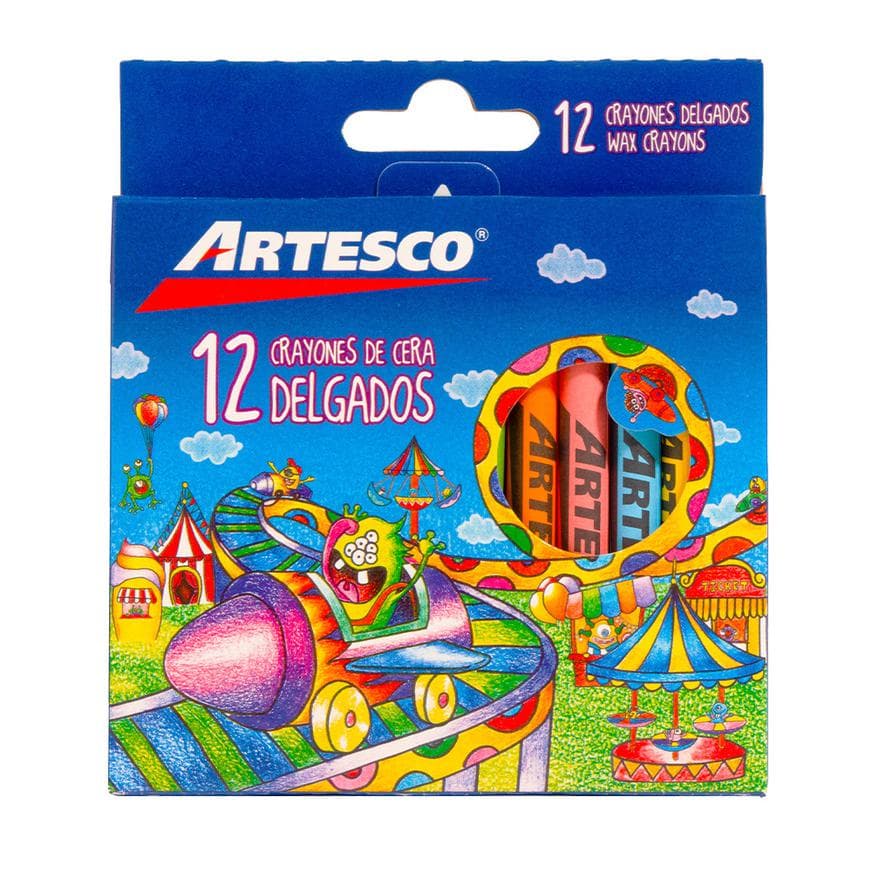 Crayones Delgados Artesco x12Und