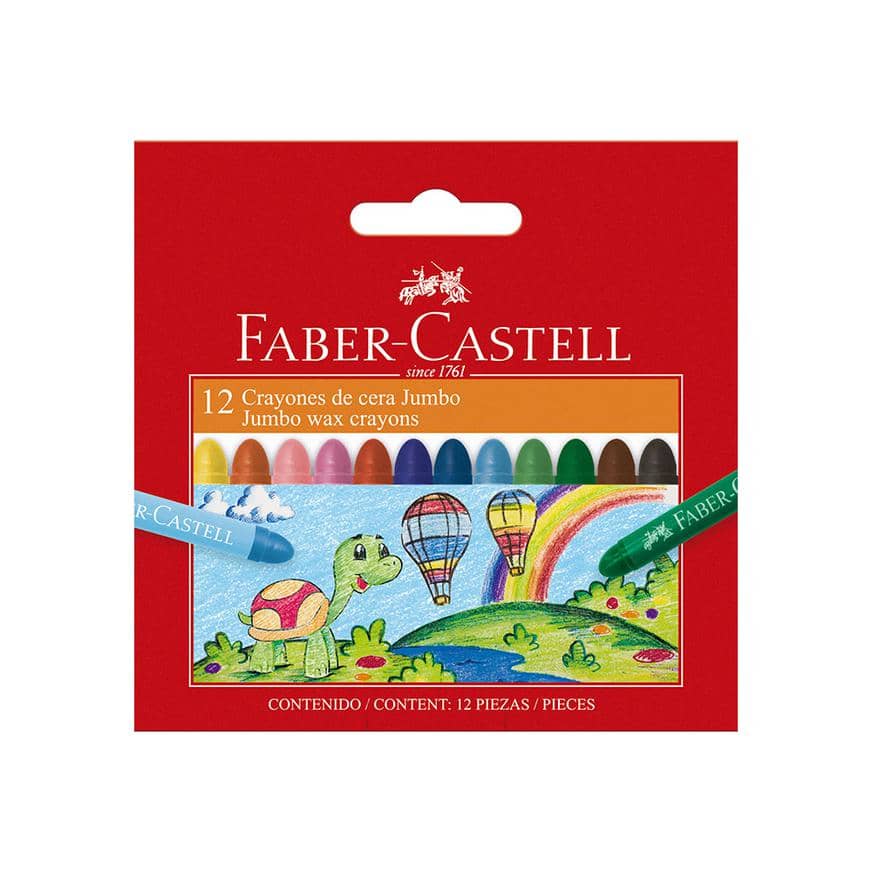 Crayones Jumbo Faber Castell x 12 Und