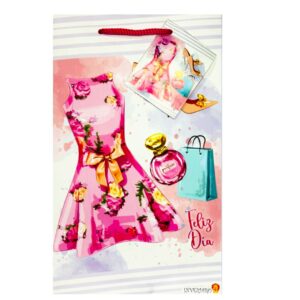 Bolsa de Regalo Mediano Mate Dama (24 X 14.8CM)