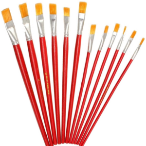 Pincel Rojo de Estuche x 12 und.