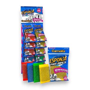 Esponja de malla metalizada Carmelita x 12 UND