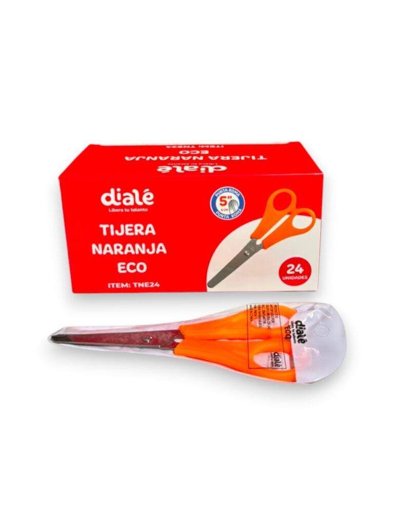 Tijera Escolar Naranja Diale 5" Económica